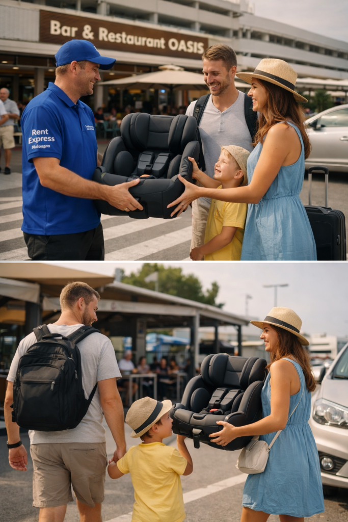 kindersitz mallorca flughafen übergabe familie
