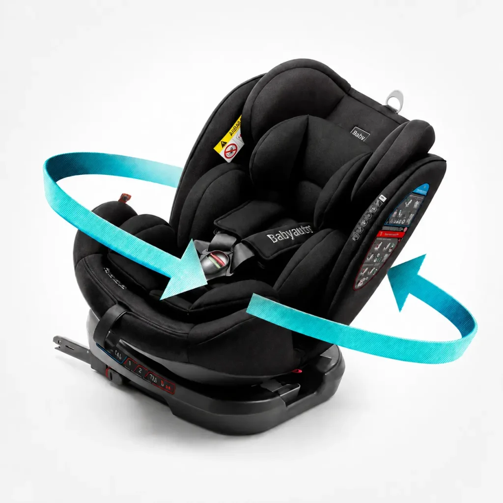 Alquiler de silla de coche ISOFIX rotativa 0-36 kg en Mallorca