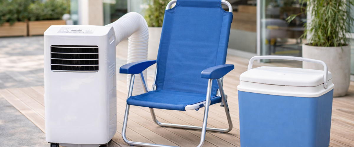 Portable air conditioner and beach equipment rental in Mallorca